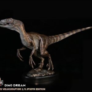 Dino Dream Jurassic Park Licensed Velociraptor 1/5 Scale Faux Bronze Statue