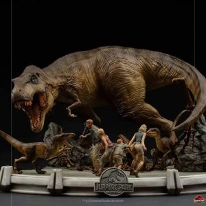 Iron Studio Jurassic Park Final Scene Diorama T-Rex Demi Scale 1/20 statue