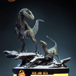 Queen Studio Jurassic World Dominion Blue and Beta 1/7 scale Bonus Version Statue