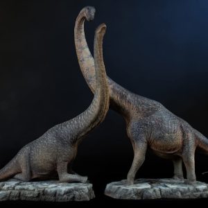 Tison Zhang Pair of Giraffatitan Brachiosaurus 1/24 scale Full Painted statue