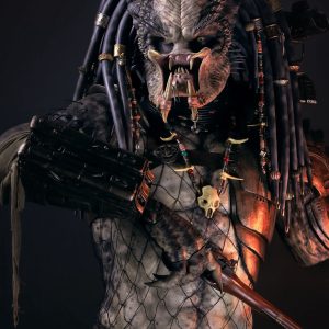 Deep Tale Predator Life-size Bust Grey Back Elder Predator statue